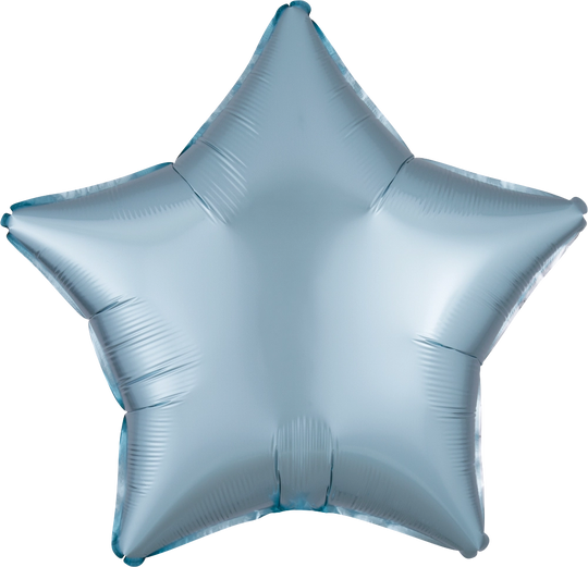 SATIN LUXE - STAR - PASTEL BLUE