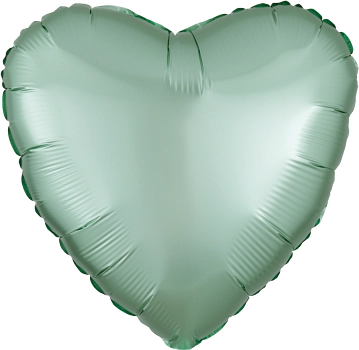 SATIN LUXE - HEART - MINT GREEN