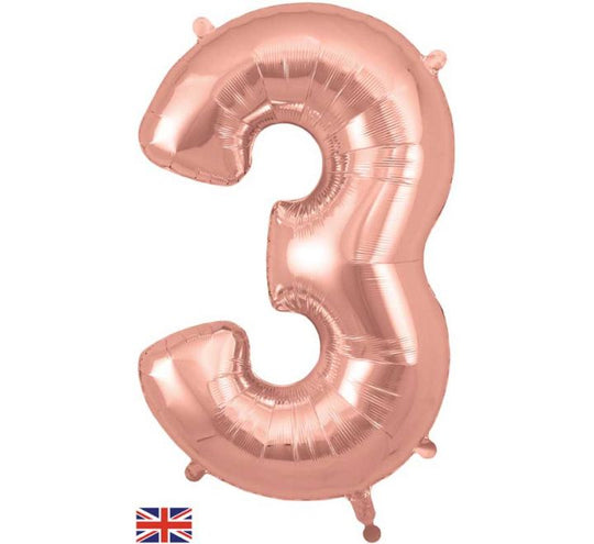 JUMBO NUMBER - 3 - ROSE GOLD