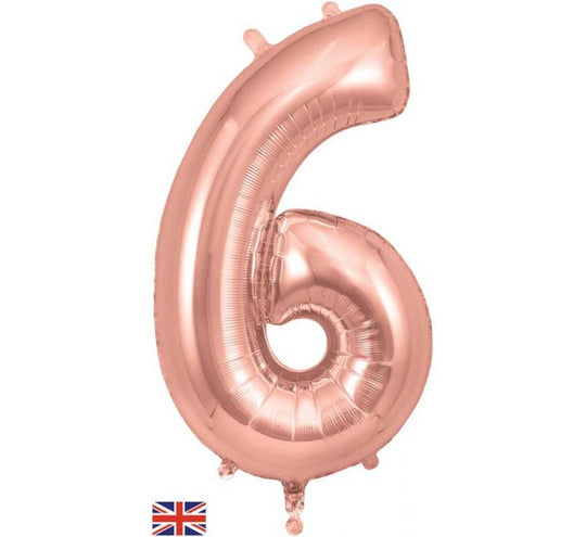 JUMBO NUMBER - 6 - ROSE GOLD