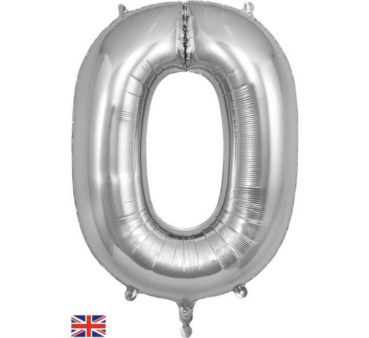 JUMBO NUMBER - 0 - SILVER