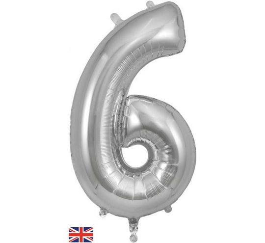 JUMBO NUMBER - 6 - SILVER