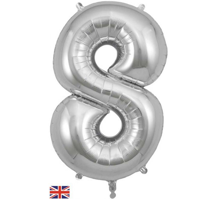JUMBO NUMBER - 8 - SILVER