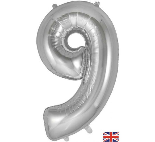 JUMBO NUMBER - 9 - SILVER