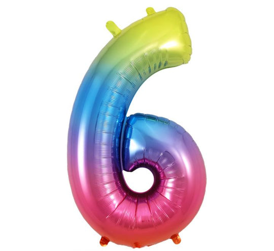 JUMBO NUMBER - 6 - RAINBOW