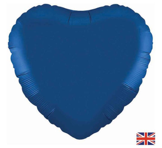 METALLIC - HEART - NAVY BLUE