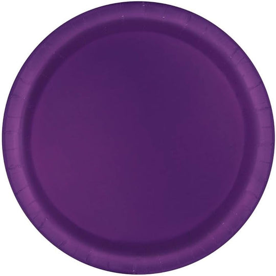 PAPER PLATES - DEEP PURPLE - PACK OF 16