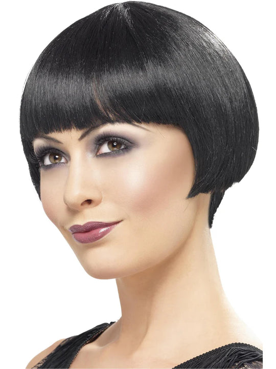 20s FLAPPER BOB WIG - BLACK