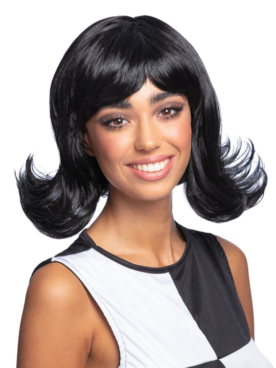 60s FLICK-UP WIG - BLACK