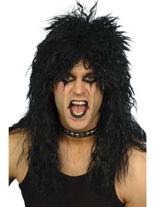 HARD ROCKER LONG WIG - BLACK