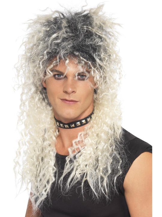 HARD ROCKER LONG WIG - BLONDE & BLACK