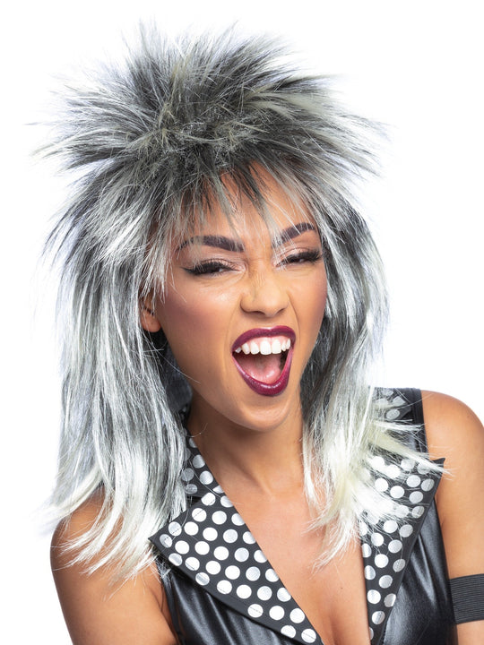 ROCK DIVA LONG MULLET WIG - BLONDE