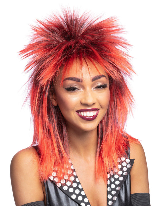 ROCK DIVA LONG MULLET WIG - RED