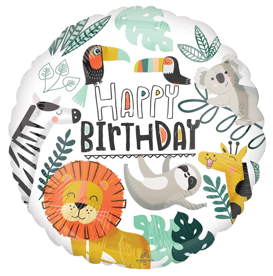 18" FOIL - GET WILD BIRTHDAY