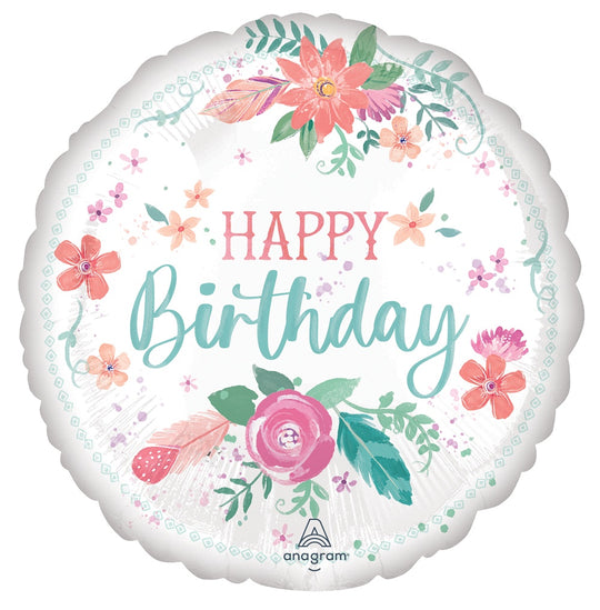 18" FOIL -  FREE SPIRIT BIRTHDAY