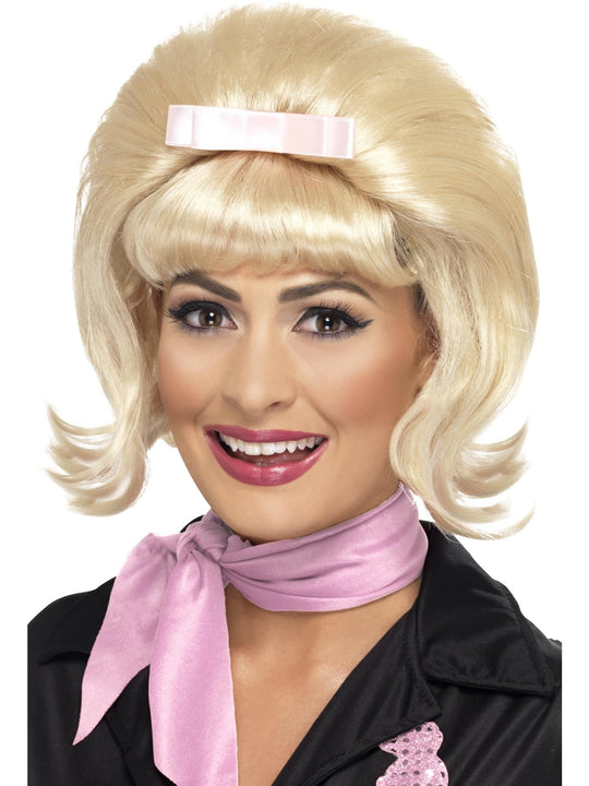 50s FLICKED BEEHIVE BOB WIG - BLONDE