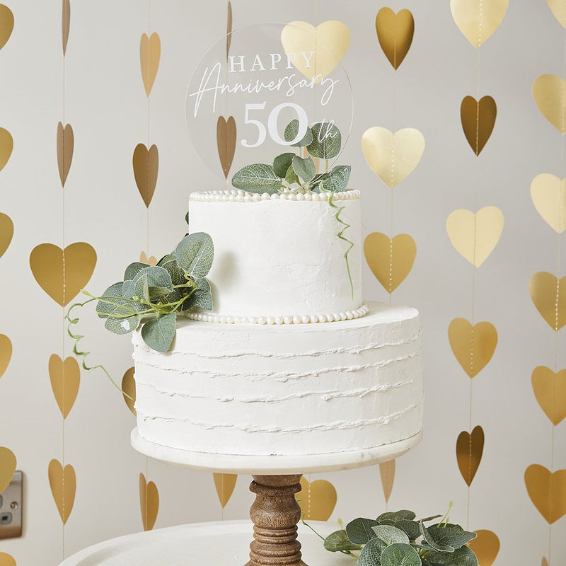 CAKE TOPPER - CUSTOMISABLE 'ANNIVERSARY'