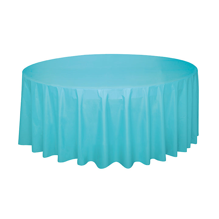 TABLECOVER - TERRIFIC TEAL - PLASTIC ROUND