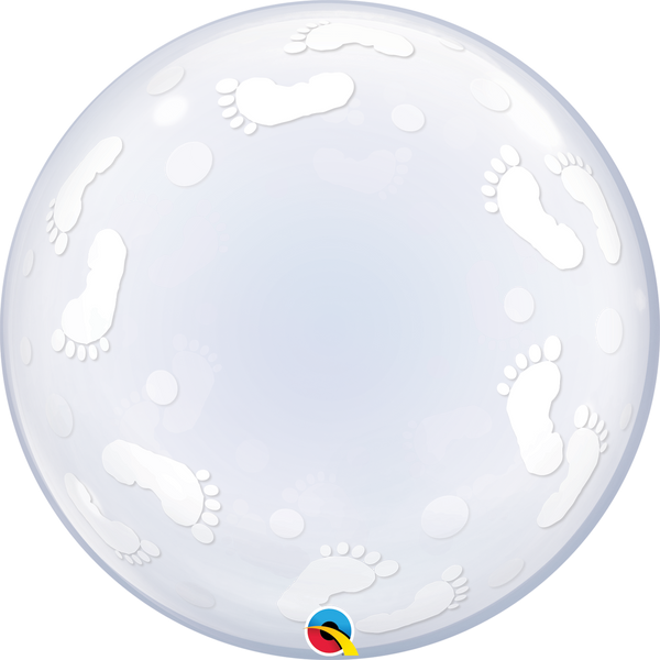 24" DECO BUBBLE - BABY FOOTPRINTS