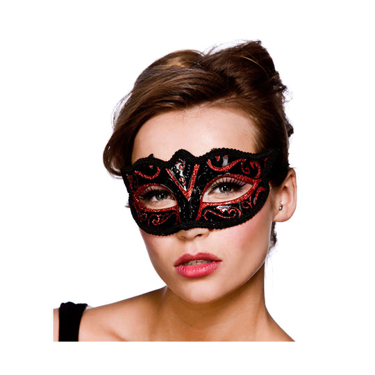 VERONA EYEMASK - BLACK & RED