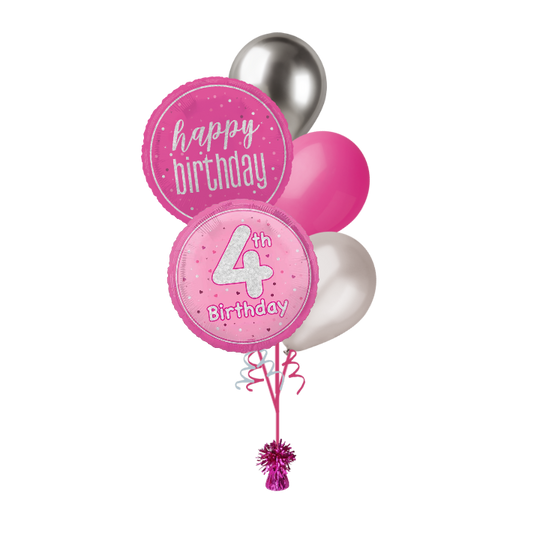 BOUQUET - 4th BIRTHDAY - PINK GLITZ