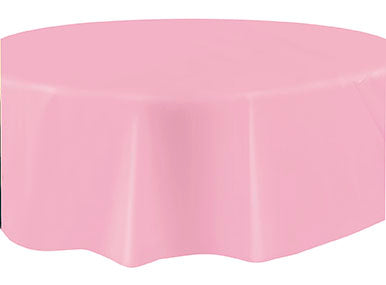 TABLECOVER - LOVELY PINK - PLASTIC ROUND