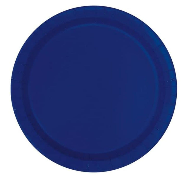 PAPER PLATES - NAVY BLUE - PACK OF 16