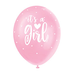 12" LATEX - IT'S A GIRL - PACK OF 5