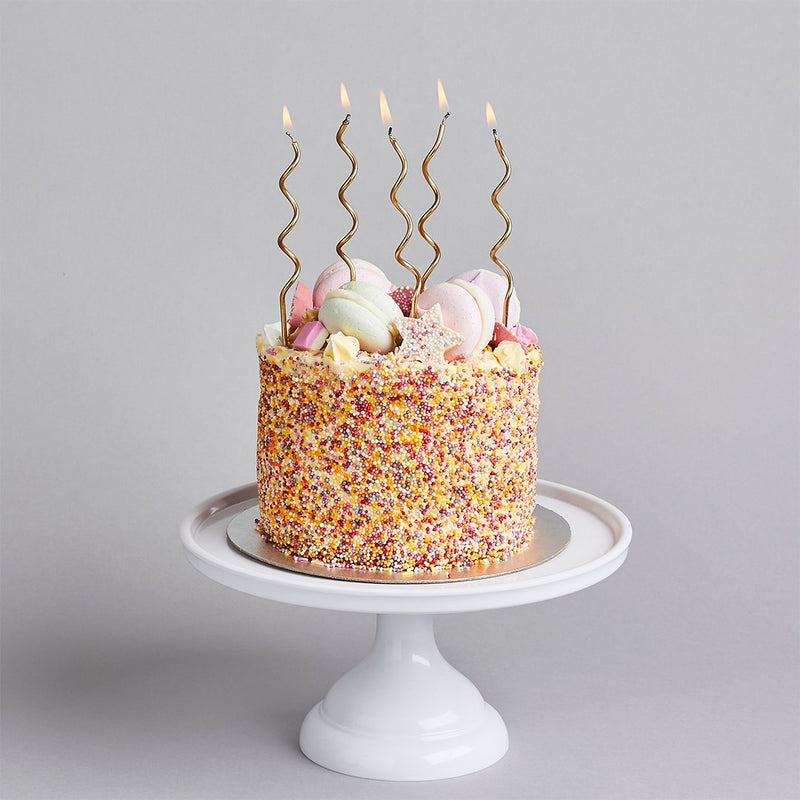 CANDLES - CURLY GOLD - PACK OF 12