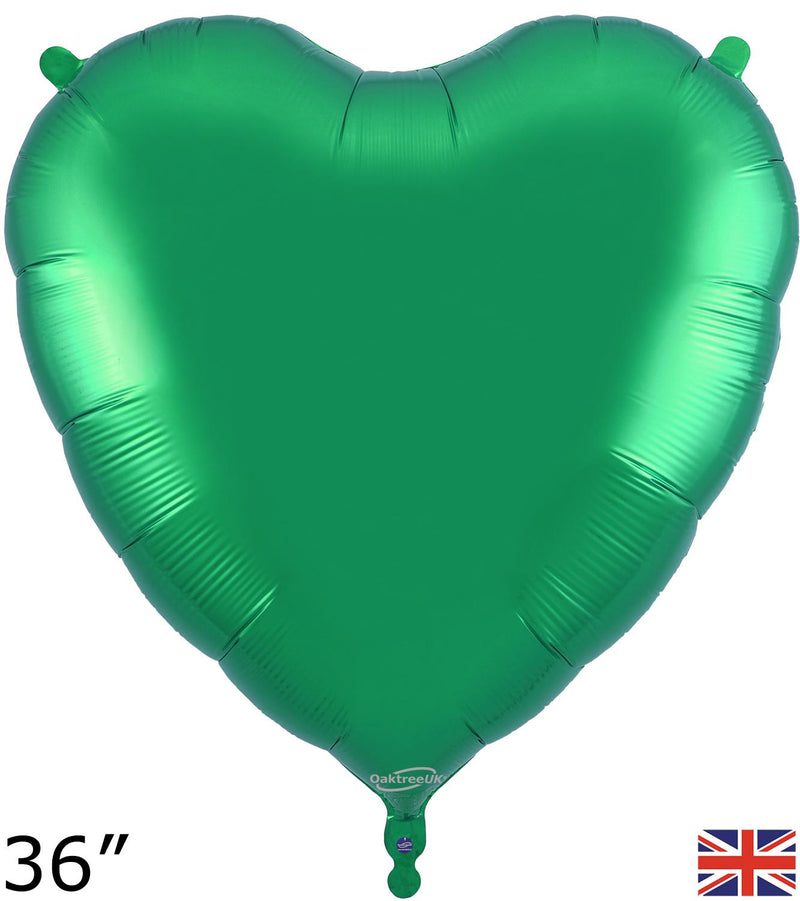36" FOIL - HEART -  GREEN