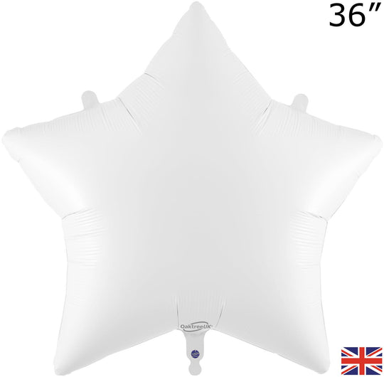 36" FOIL - STAR - WHITE
