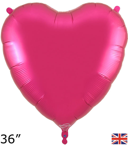 36" FOIL - HEART - FUCHSIA