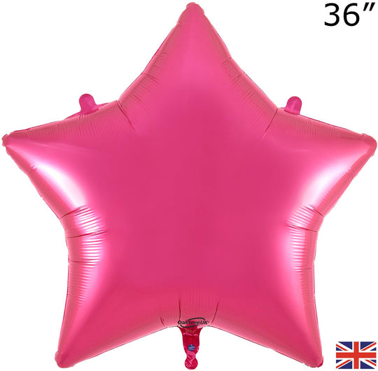 36" FOIL - STAR -  FUCHSIA