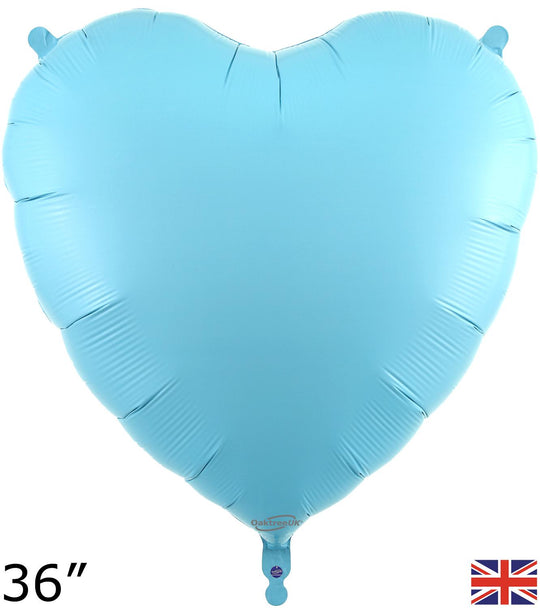36" FOIL - HEART - MATTE BLUE