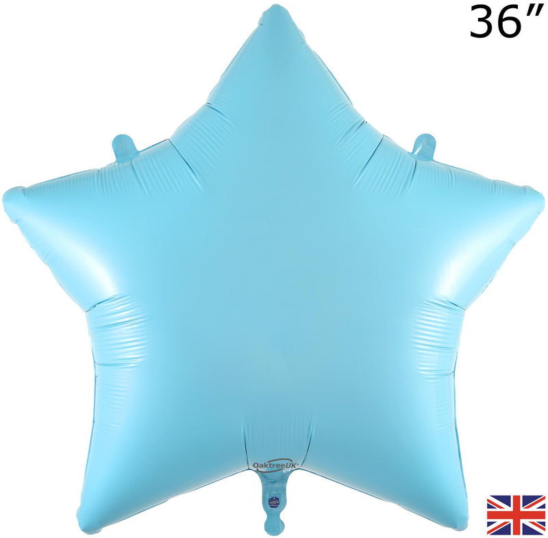 36" FOIL - STAR -  MATTE BLUE