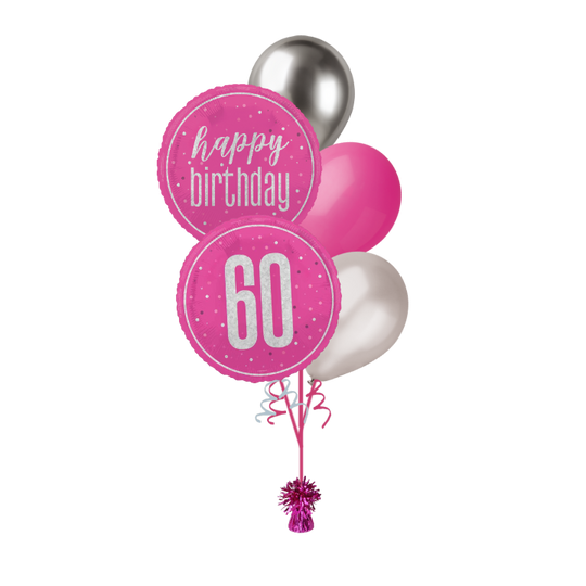BOUQUET - 60th BIRTHDAY - PINK GLITZ