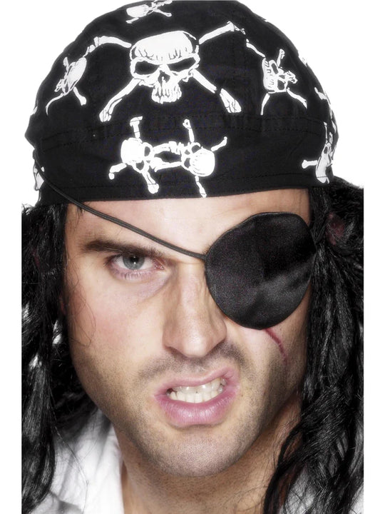 DELUXE PIRATE EYEPATCH - BLACK SATIN