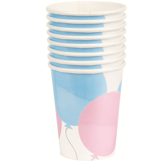 PAPER CUPS - GENDER REVEAL - PACK OF 8