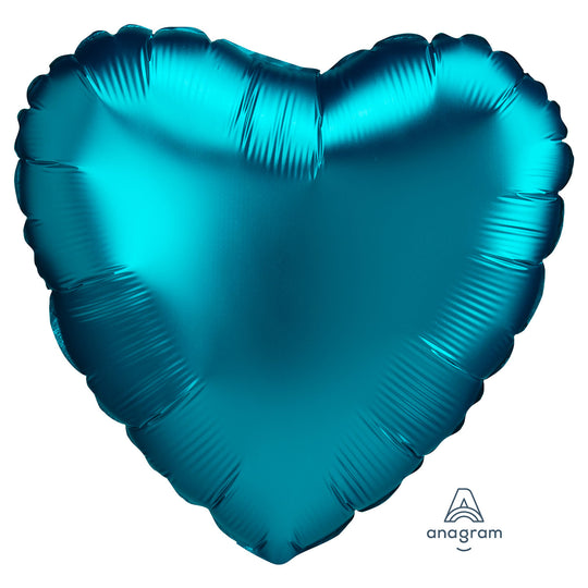 SATIN LUXE - HEART- AQUA