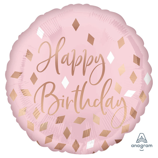 18" FOIL - BLUSH BIRTHDAY
