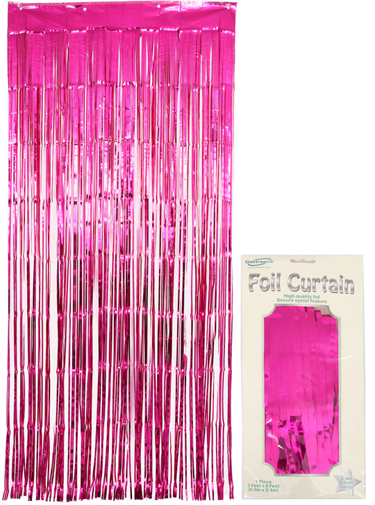 FOIL DOOR CURTAIN - METALLIC FUSCHIA