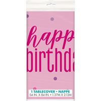 TABLECOVER - HAPPY BIRTHDAY - PINK