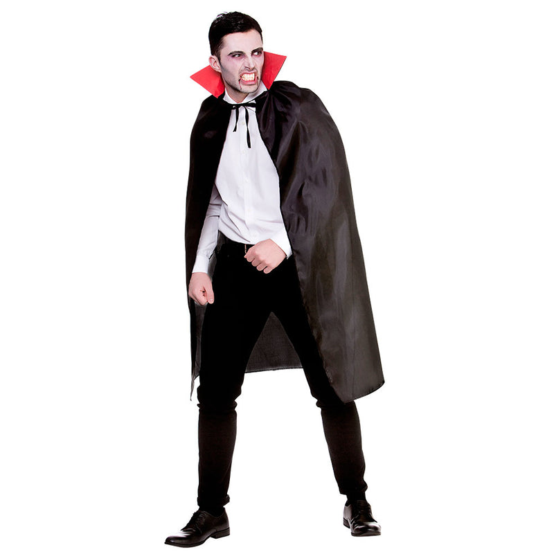VAMPIRE CAPE - BLACK WITH RED COLLAR