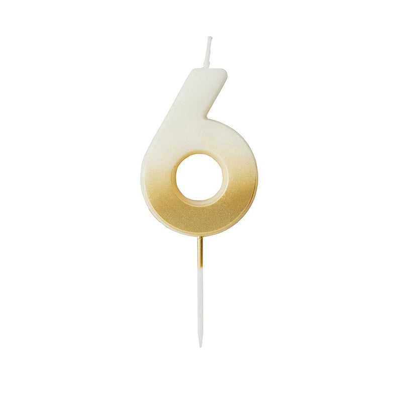 CANDLE - 6 - GOLD OMBRE