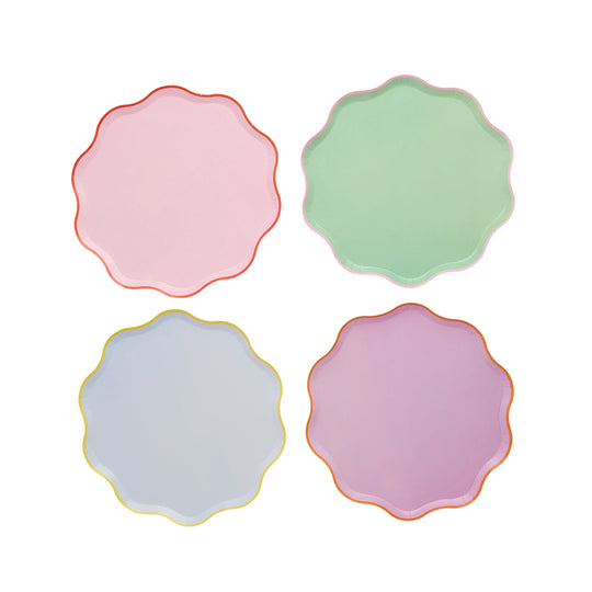 PAPER PLATES - BRIGHT BANQUET - PACK OF 8