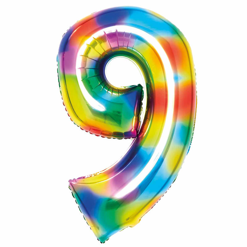 JUMBO NUMBER - 9 - RAINBOW - Partica Party