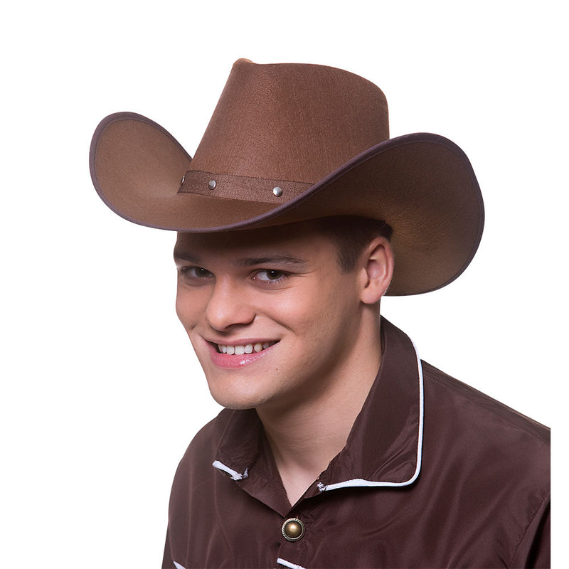 TEXAN COWBOY HAT - DARK BROWN