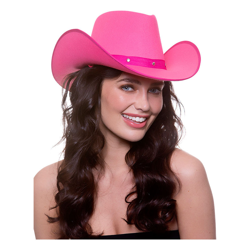 TEXAN COWBOY HAT - HOT PINK