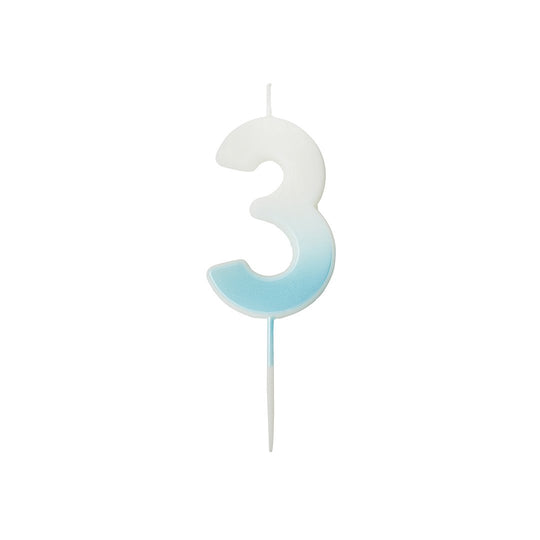 CANDLE - 3 - BLUE OMBRE