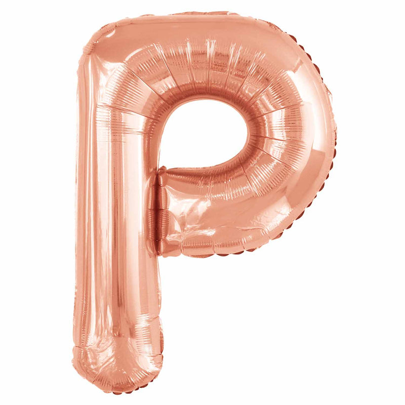 JUMBO LETTER - P - ROSE GOLD - Partica Party